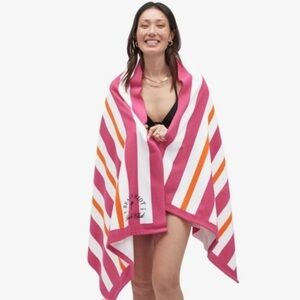 Beach Riot striped towel